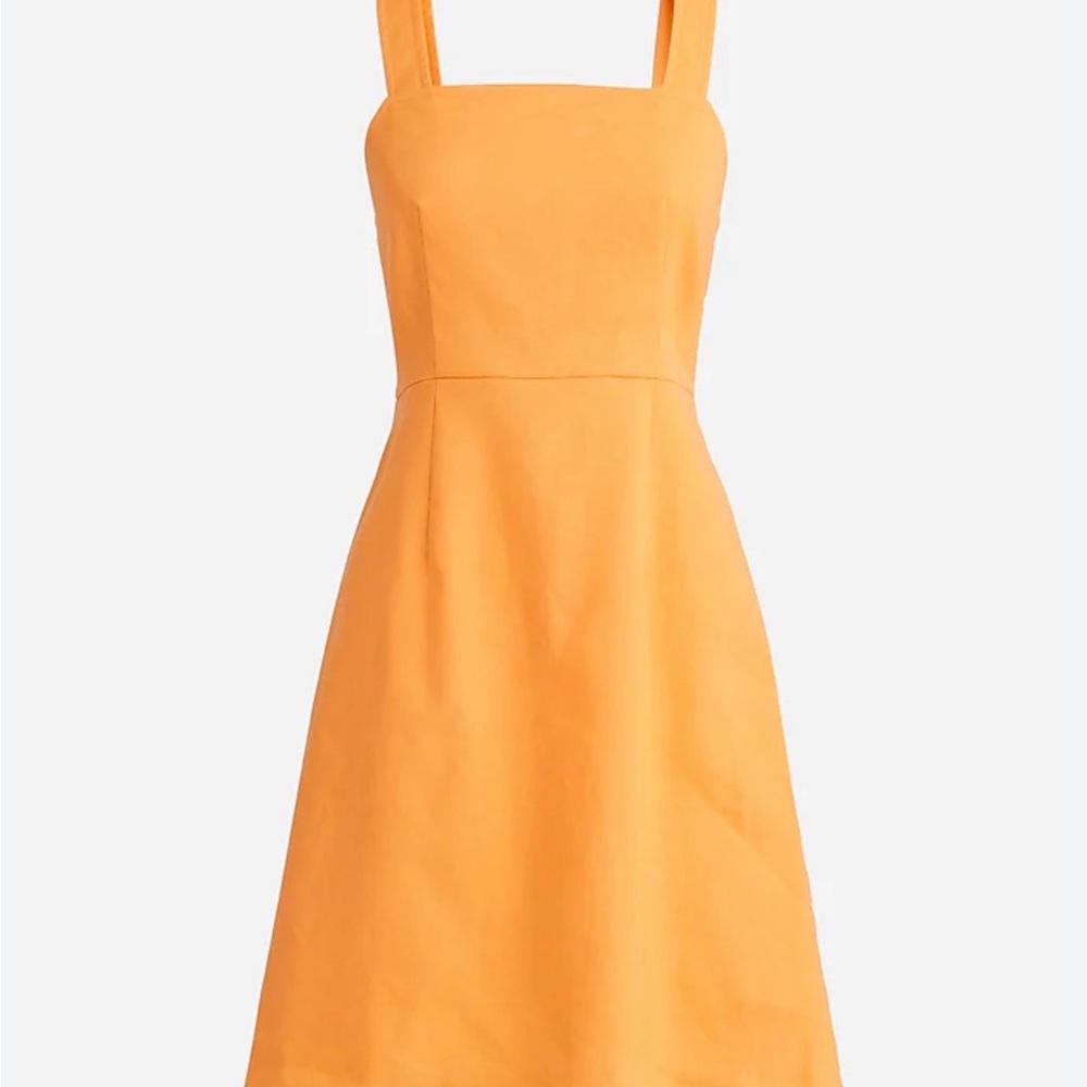 J. Crew Vibrant Orange Midi Dress